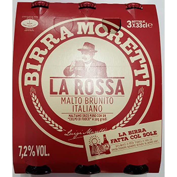 Birra Moretti Rossa cl33 x 3